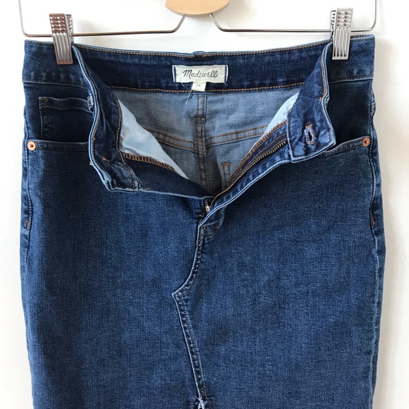 Madewell denim raw hem jean skirt - Picture 8 of 10